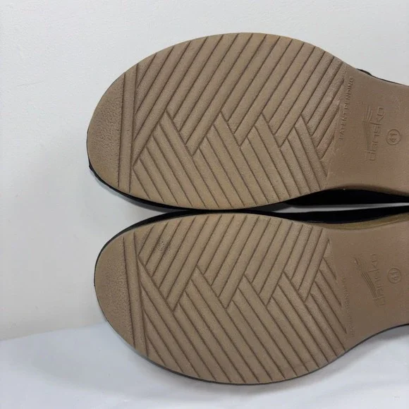 Dansko Britney Womens 41 Clogs Mary Jane Black Nubuck Slip-On Mule Shoe Comfort - Picture 9 of 12